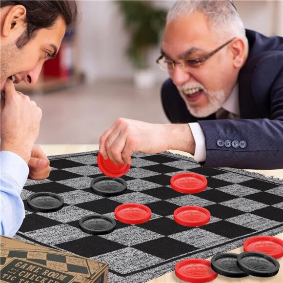 Super Tic Tac Toe and Giant Checkers Set Board Game - Picture 4 of 7